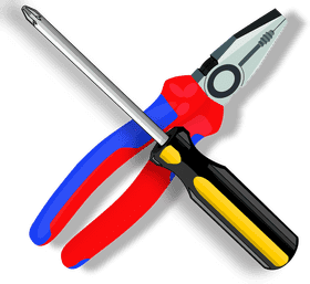 Versatile Screwdriver and Pliers Tool Set PNG