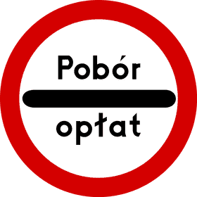 Toll Road Payment Required Ahead PNG