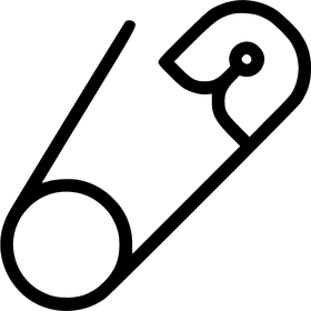 Creative Safety Pin Artistry and Design PNG