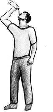 Refreshing Drink in Hand Quenching Thirst PNG