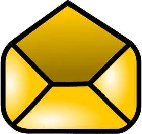 Golden Envelope Mail Icon Design PNG