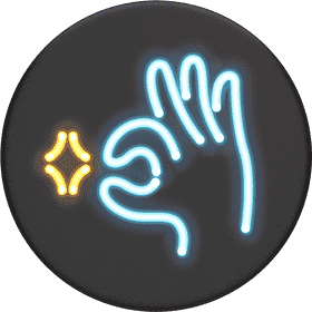 Neon Sign of Perfect Approval PNG