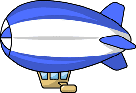 Blue Sky Adventure Airship PNG