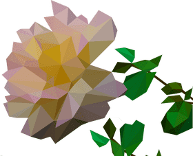 Elegant Origami Crane Blossom Design PNG