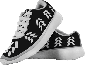 Dynamic Design Black and White Shoe Style PNG