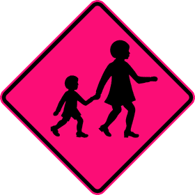 Child Safety Ahead Watch for Young Ones PNG
