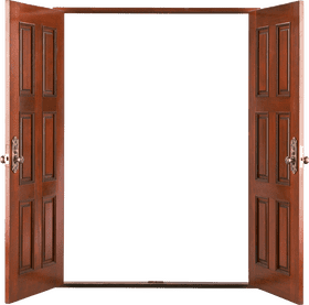 Elegant Double Door Entryway PNG