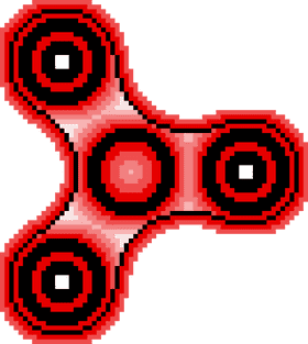 Fiery Red Triple Spinner PNG