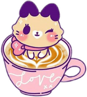 Whimsical Latte Art with a Touch of Love PNG