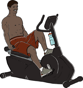 Happy Gym Cardio Workout Enthusiast PNG