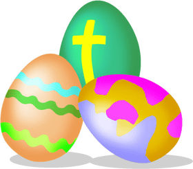 Easter Egg Celebration Colorful Symbols of Renewal PNG
