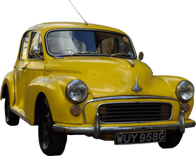 Classic Yellow City Car Delight PNG