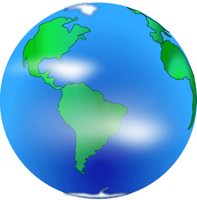 Vibrant Globe of Earth’s Continents PNG