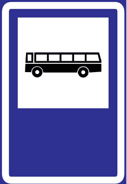 Iconic School Bus Safety Sign PNG