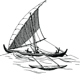 Majestic Sailing Boat on Calm Waters PNG