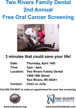 Two Rivers Family Dental Oral Cancer Awareness Event PNG