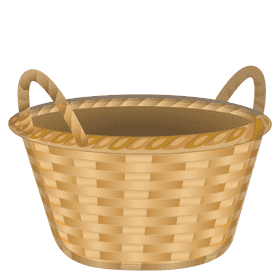 Classic Woven Picnic Basket Design PNG