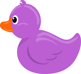 Purple Rubber Duck of Joyful Splashes PNG