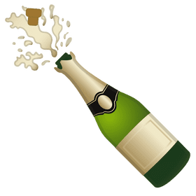 Celebratory Sparkling Wine Bottle Explosion PNG
