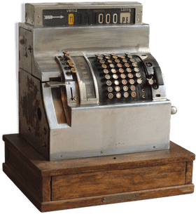 Vintage Cash Register A Timeless Transaction Classic PNG