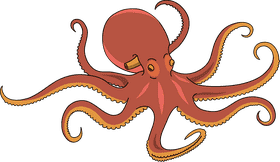 Whimsical Dance of Octopus Tentacles PNG