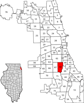 Map of Illinois and Indiana with Highlighted Areas PNG