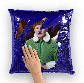 Sparkling Sequin Pillow Cushion with Hidden Design PNG