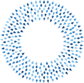 Circle of Gentle Rain Drops PNG