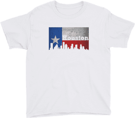 Houston Skyline Graphic Cloth T-Shirt PNG