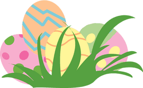 Easter Egg Hunt in Vibrant Grass PNG