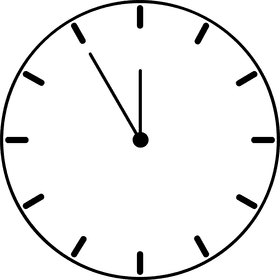 Simple Modern Wall Clock Design PNG