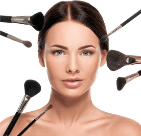 Essential Makeup Brushes for Flawless Beauty PNG