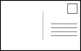 Simple Postcard Design for Personal Messages PNG