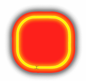 Vivid Neon Sign Glow in Square Shape PNG