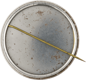 Rusty Button with Metal Clip Feature PNG