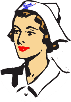 Nurse with Vintage Charm and Care PNG