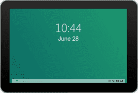 Digital Tablet Display with Time and Date PNG