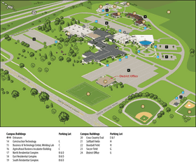 University Campus Layout with District Office Overview PNG