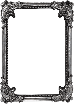 Elegant Vintage Mirror Frame with Ornate Design PNG
