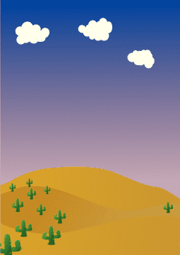 Desert Serenity Dunes and Cacti Under a Twilight Sky PNG