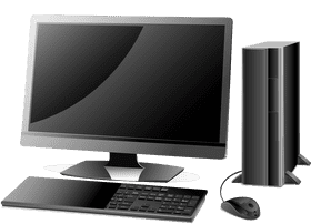 Sleek Modern Desktop Computer Setup with Accessories PNG