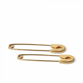 Elegant Gold Safety Pin Duo PNG