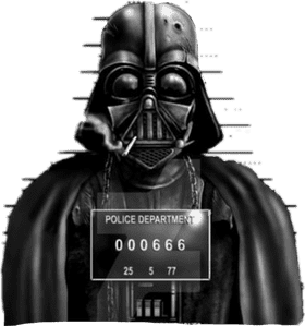 Jailhouse Vader Behind Bars of Darkness PNG