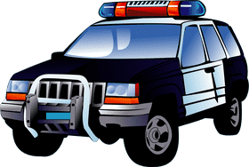 Police Patrol Vehicle Illustration PNG