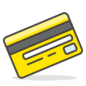 Vibrant Yellow Credit Card Design PNG