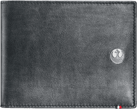 Elegant Leather Wallet with Iconic Emblem PNG