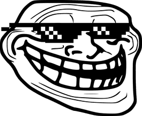 Trollface with Sunglasses The Ultimate Meme Expression PNG