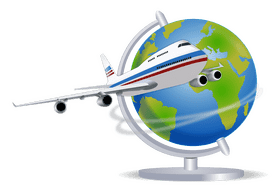 Airplane Journey Around the World PNG