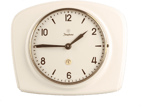 Classic White Wall Clock Design PNG
