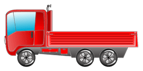 Bright Red Delivery Truck for Quick Transport PNG